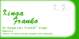kinga franko business card